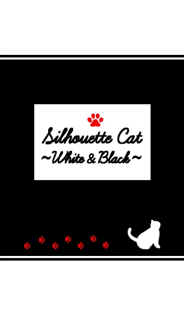 [LINE着せ替え] Silhouette Cat ~White＆Black~の画像1