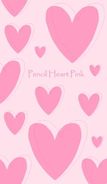 [LINE着せ替え] Pencil Heart Pinkの画像1