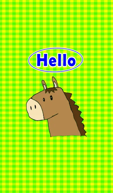 [LINE着せ替え] HELLO ウマの画像1