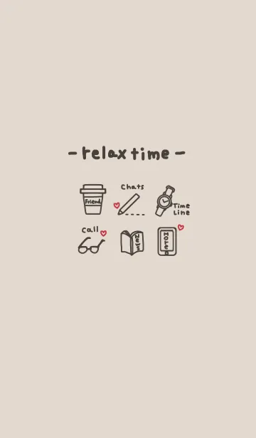 [LINE着せ替え] relax time themeの画像1