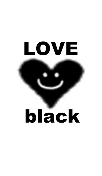 [LINE着せ替え] LOVE black colorの画像1