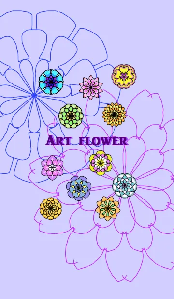 [LINE着せ替え] Art flowerの画像1