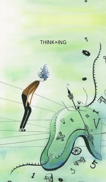 THINK+ING 09_clockの着せ替えメイン画像