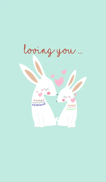 [LINE着せ替え] 愛のウサギの画像1