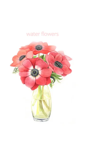 [LINE着せ替え] water color flowers_15の画像1