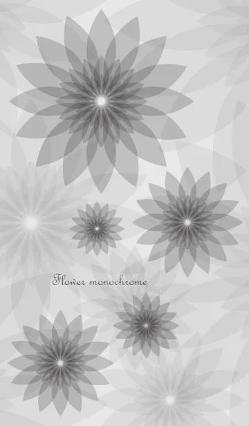 [LINE着せ替え] Flower monochromeの画像1