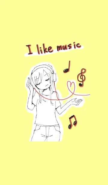 [LINE着せ替え] I like musicの画像1