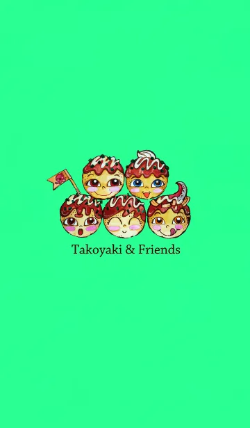 [LINE着せ替え] Takoyaki＆Friendsの画像1