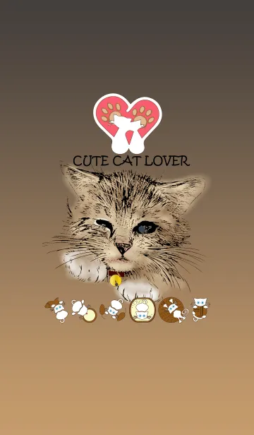 [LINE着せ替え] Cute Cat Loverの画像1