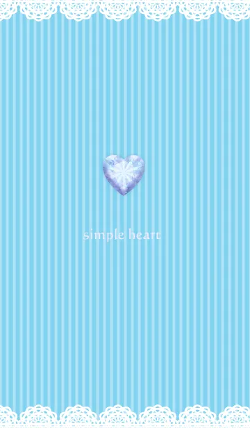 [LINE着せ替え] simple heart.....blueの画像1
