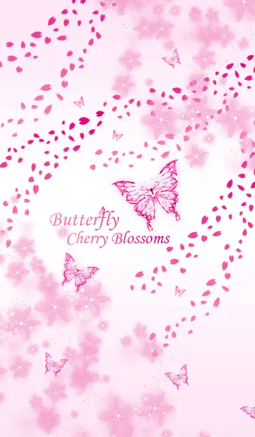 [LINE着せ替え] butterfly Cherry Blossomsの画像1