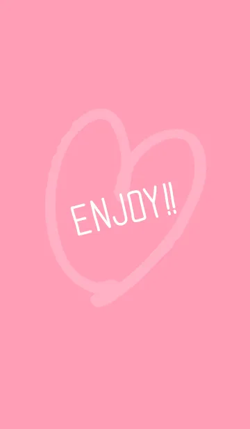 [LINE着せ替え] ENJOY！！-ピンク×ハート-の画像1