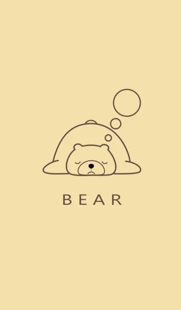 [LINE着せ替え] くまさん（ベージュ ブルー）Ver.2の画像1