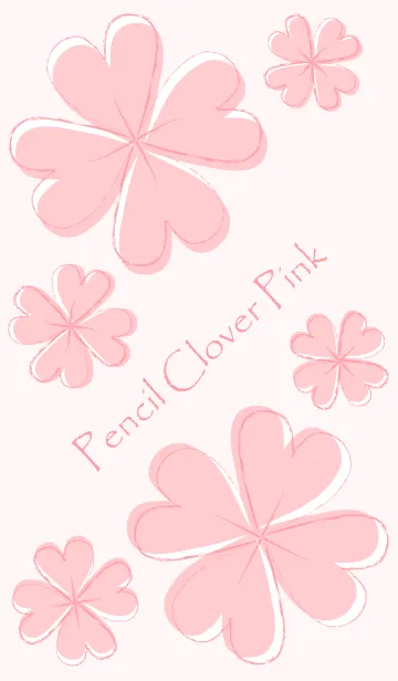 [LINE着せ替え] Pencil Clover Pinkの画像1