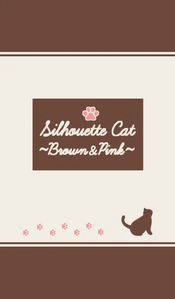 [LINE着せ替え] Silhouette Cat ~Brown＆Pink~の画像1