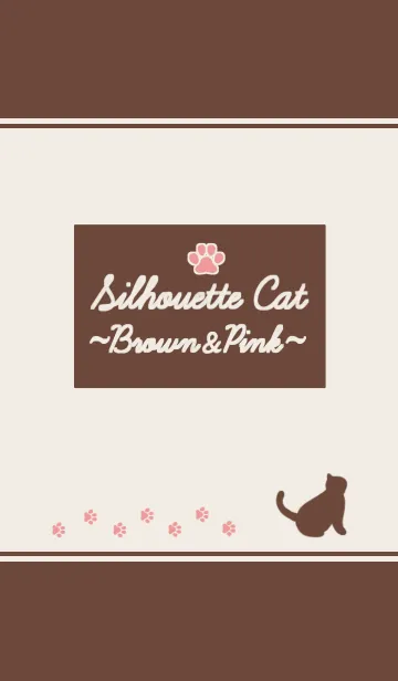 Silhouette Cat ~Brown＆Pink~の着せ替えメイン画像