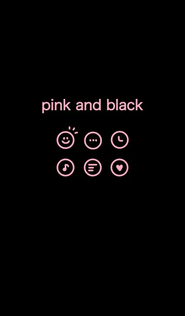 [LINE着せ替え] pink and black ♡の画像1