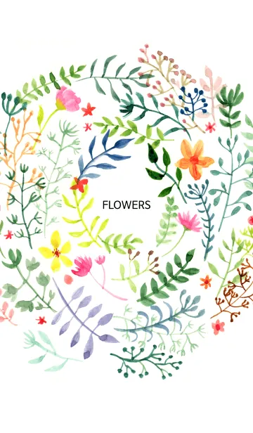 [LINE着せ替え] water color flowers_20の画像1