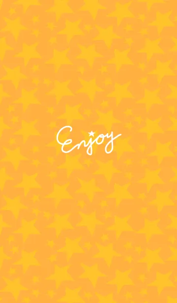 [LINE着せ替え] Enjoy-オレンジ×星-の画像1