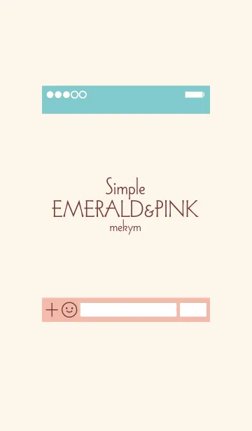 [LINE着せ替え] Simple[Emerald+Pink]の画像1