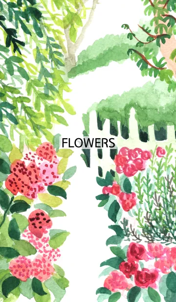 [LINE着せ替え] water color flowers_25の画像1