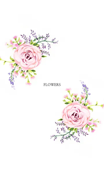 [LINE着せ替え] water color flowers_16の画像1