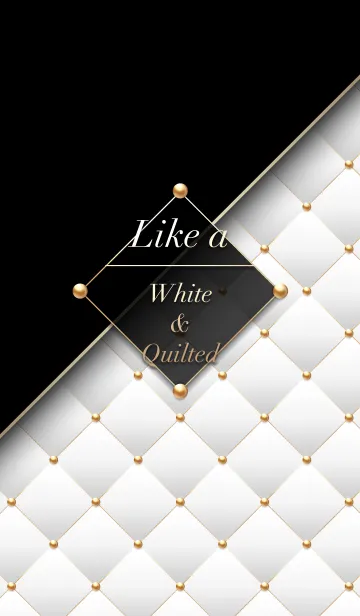 [LINE着せ替え] Like a - White ＆ Quilted #Sugar Cubeの画像1