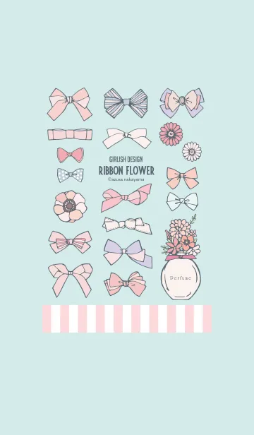 [LINE着せ替え] RIBBON＆FLOWERの画像1