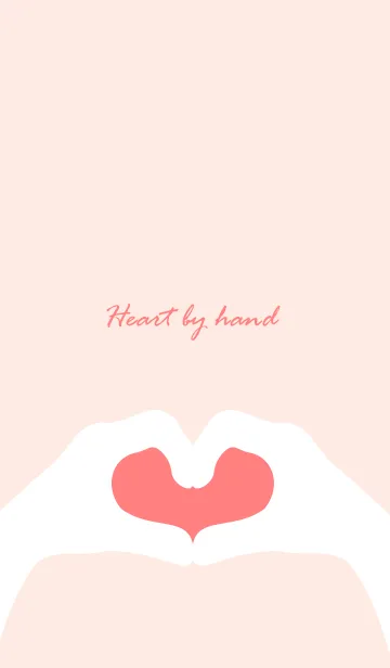 [LINE着せ替え] Heart by hand [PINK]の画像1