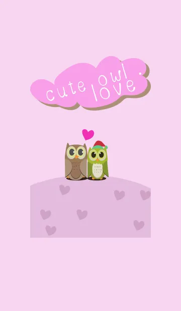 [LINE着せ替え] Cute Owl Love .の画像1