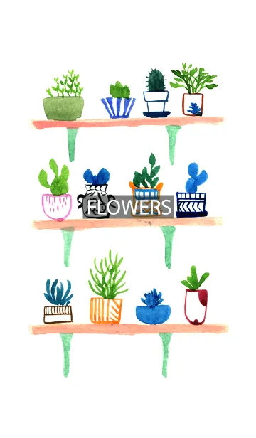 [LINE着せ替え] water color flowers_28の画像1