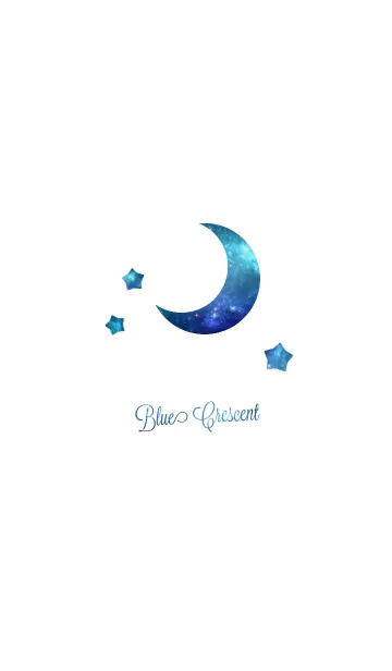 [LINE着せ替え] Blue Crescent ＆ Blue Starの画像1
