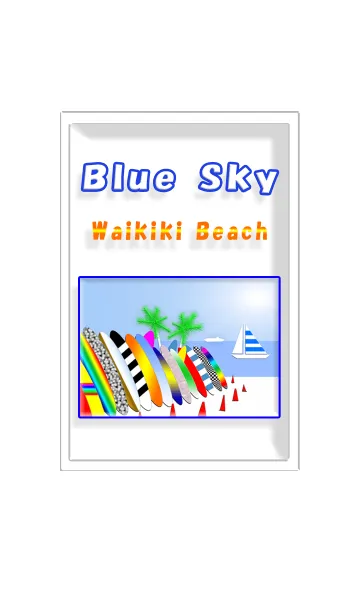 [LINE着せ替え] ワイキキ！ カラフルボード！の画像1