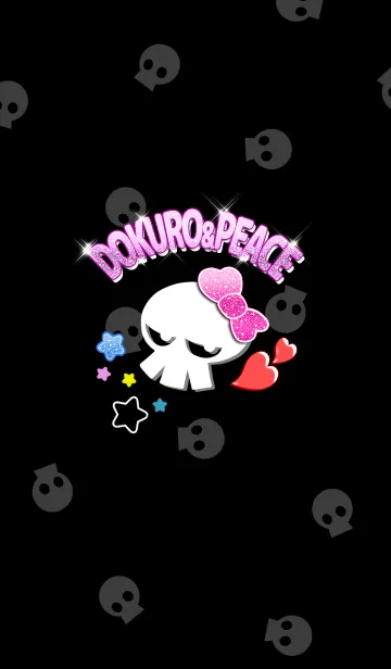 [LINE着せ替え] ドクロ＆ピースの画像1