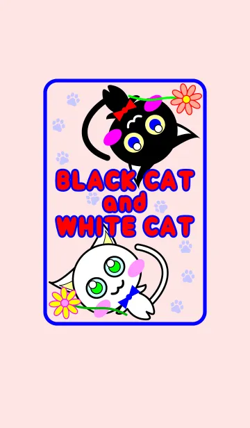 BLACK CAT and WHITE CATのLINE着せ替え