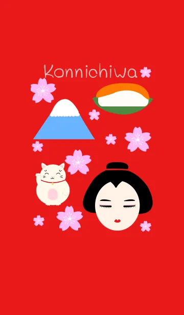 [LINE着せ替え] Konnichiwaの画像1