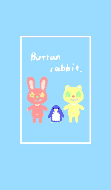 [LINE着せ替え] Button rabbit.の画像1