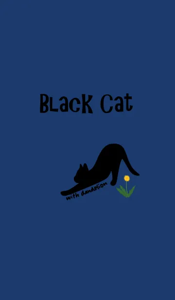 [LINE着せ替え] 黒猫とタンポポの画像1