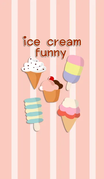 ice cream funnyのLINE着せ替え