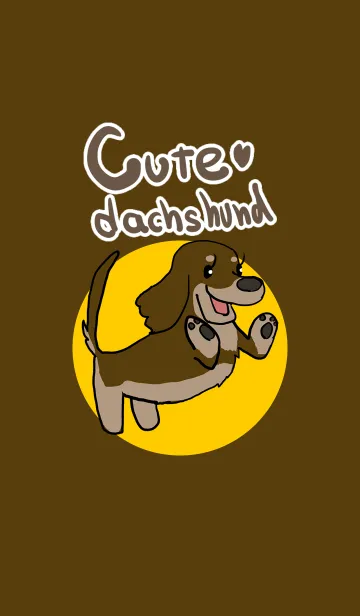 [LINE着せ替え] Cute ミニチュアダックスフントの画像1