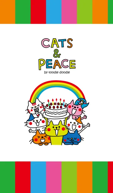 [LINE着せ替え] CATS ＆ PEACE by toodle doodleの画像1