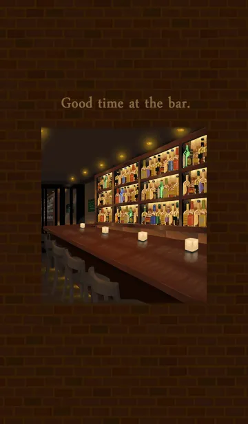 [LINE着せ替え] Good time at the bar.の画像1