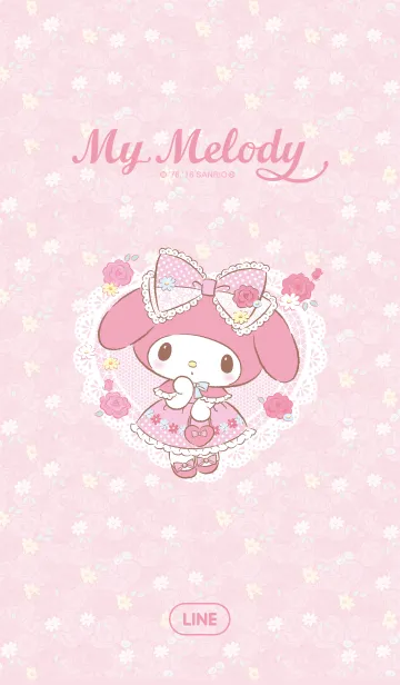 マイメロディ フラワーガーデンのLINE着せ替え
