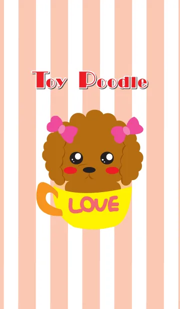 [LINE着せ替え] かわいいトイプードルちゃん着せ替えですの画像1