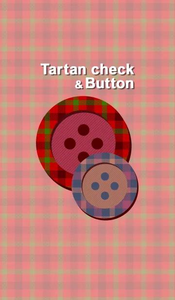[LINE着せ替え] タータンチェックとボタンの着せ替えの画像1