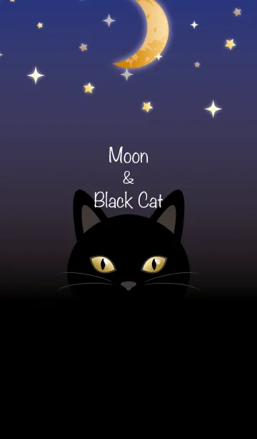 [LINE着せ替え] Moon ＆ Black Cat 〜月と黒猫〜の画像1