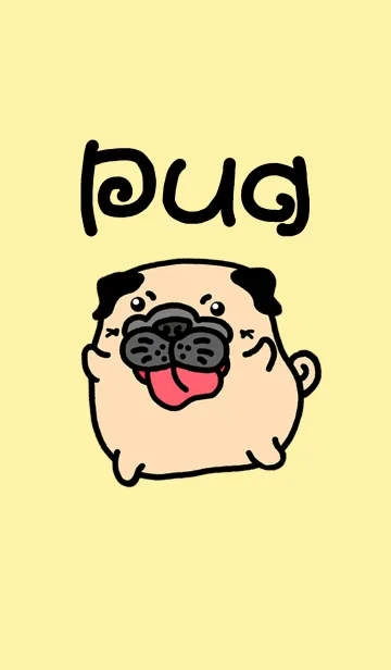 [LINE着せ替え] Cute Pugの画像1