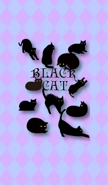 [LINE着せ替え] 黒猫にゃ〜ごの画像1