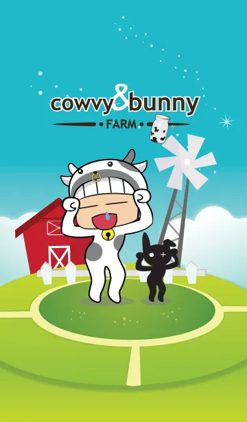 [LINE着せ替え] Cowvy ＆ bunny FARMの画像1