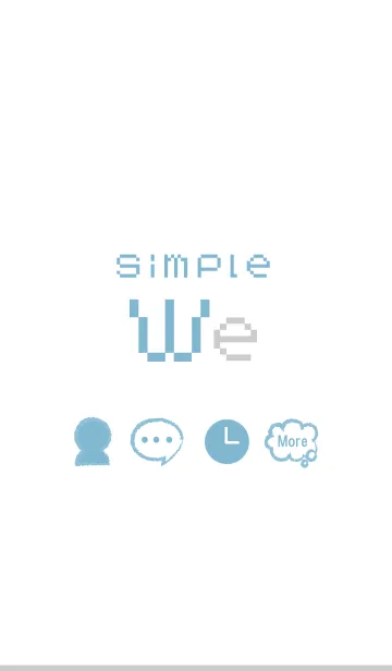[LINE着せ替え] ホワイト シンプルWeの画像1